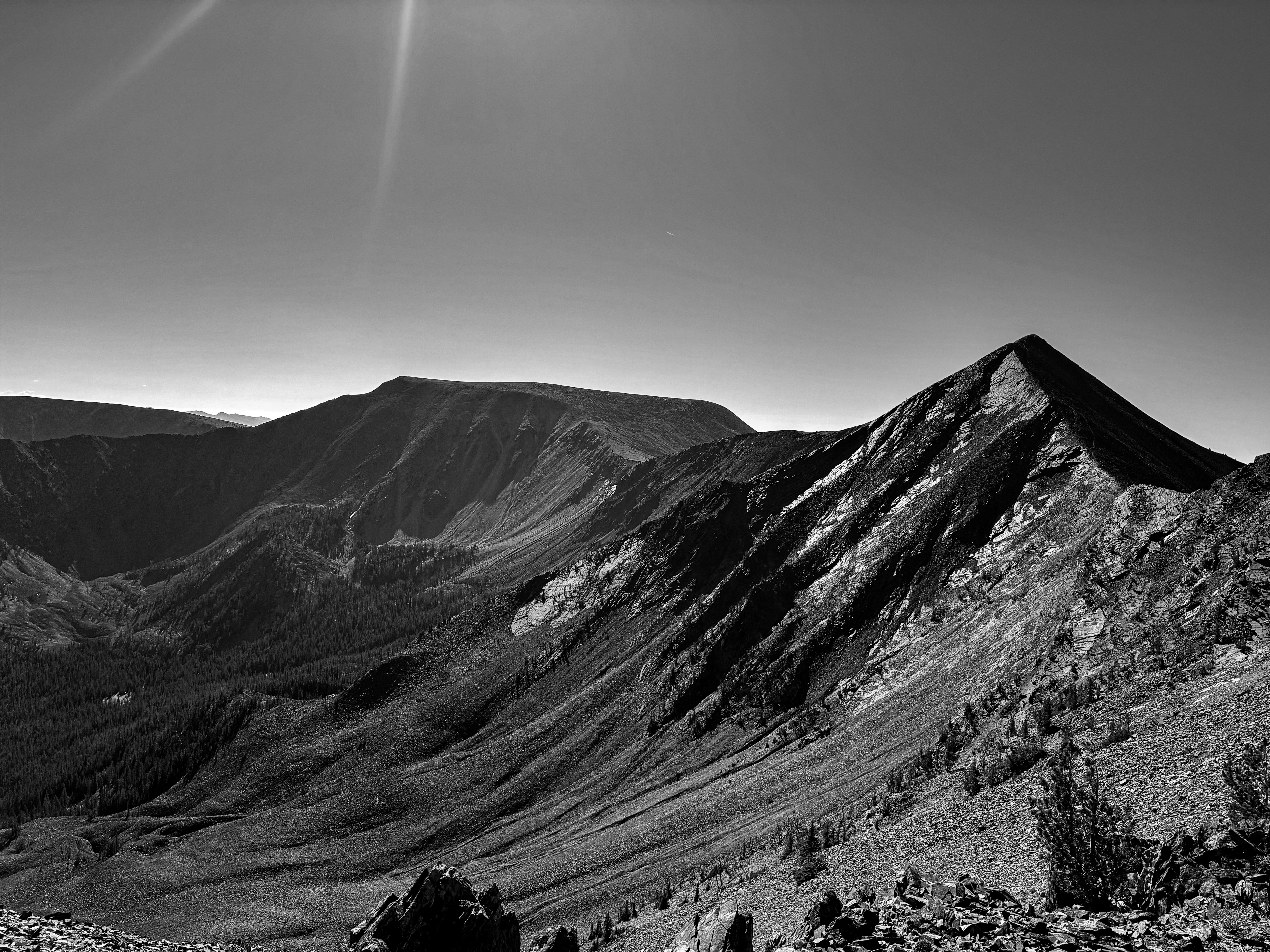 Table Mountain - View with Monument Peak in foreground